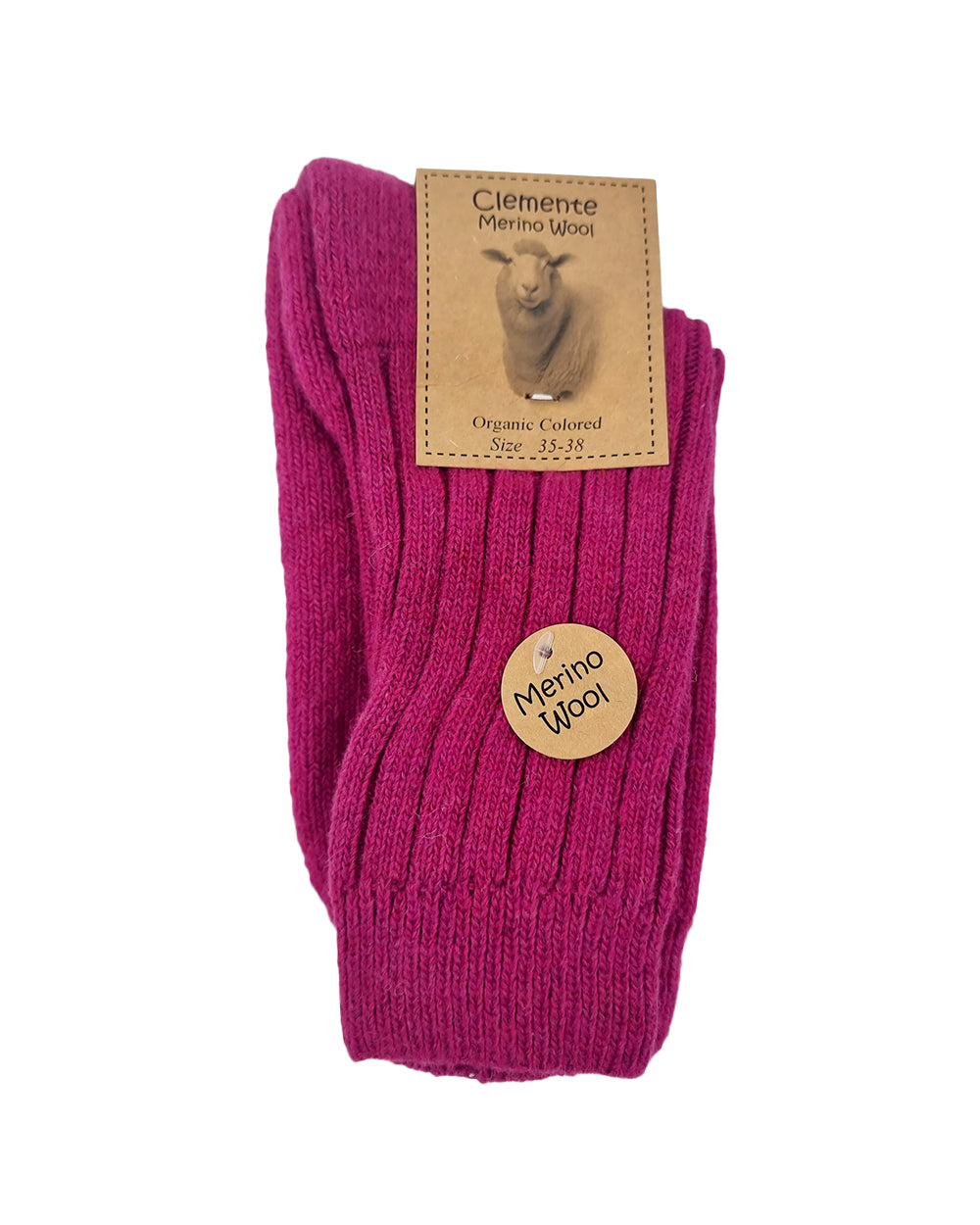 Chaussettes en laine mérinos, rose