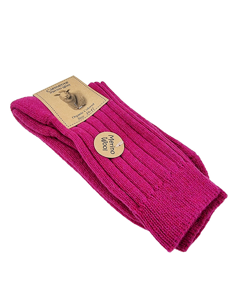 Chaussettes en laine mérinos, rose