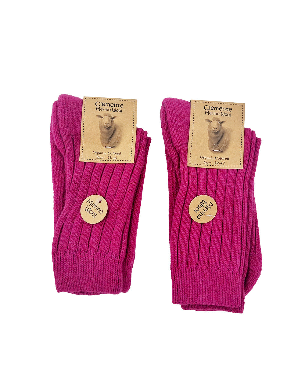 Chaussettes en laine mérinos, rose