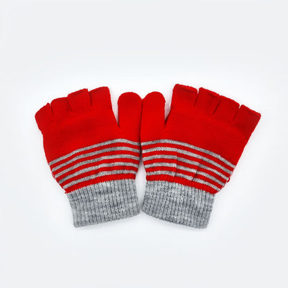 Christmas mittens for kids, red