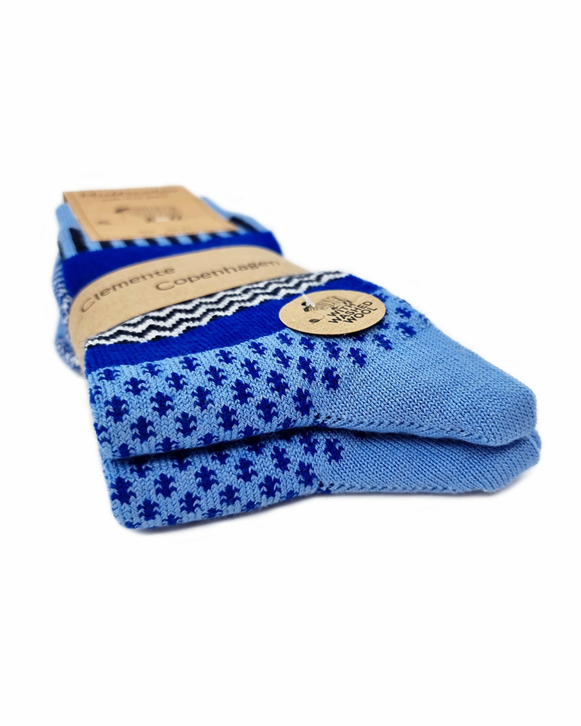 Chaussettes en Laine bleues, lot de 2 paires