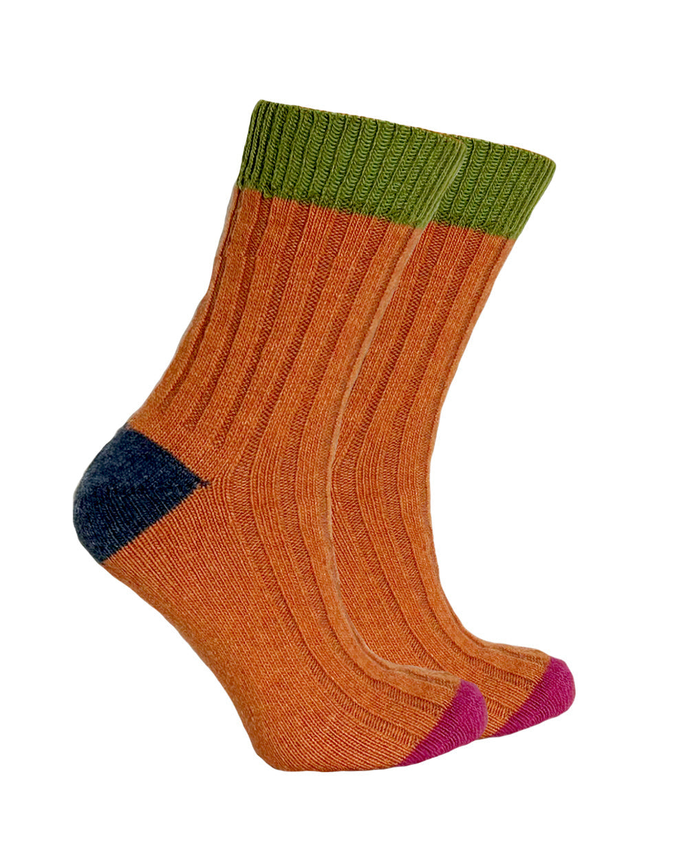 Chaussettes en laine mérinos, orange