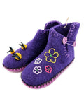 Handmade Children's Felt Slippers (purple)