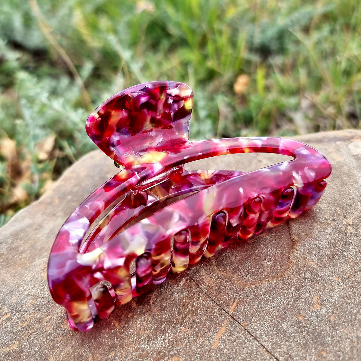 Hair clip "Linda", red