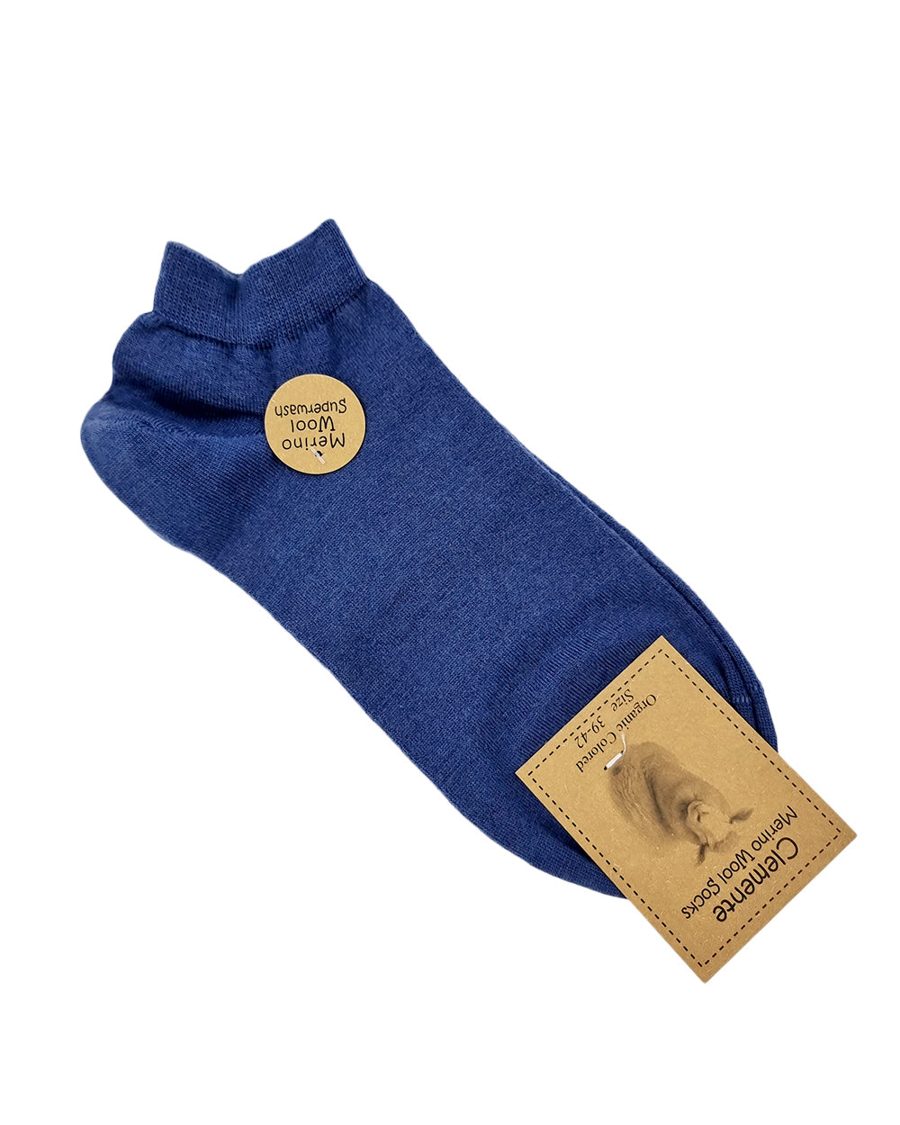 Chaussettes courtes en laine mérinos, bleues