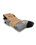 Chaussettes en Laine à rayures noires, lot de 2 paires