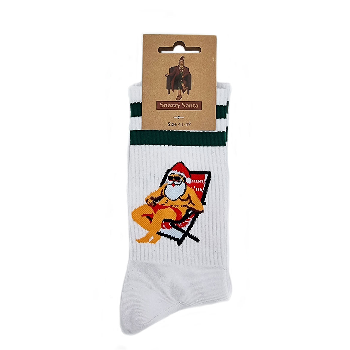 Chaussettes de tennis "Le père Noël en vacances"