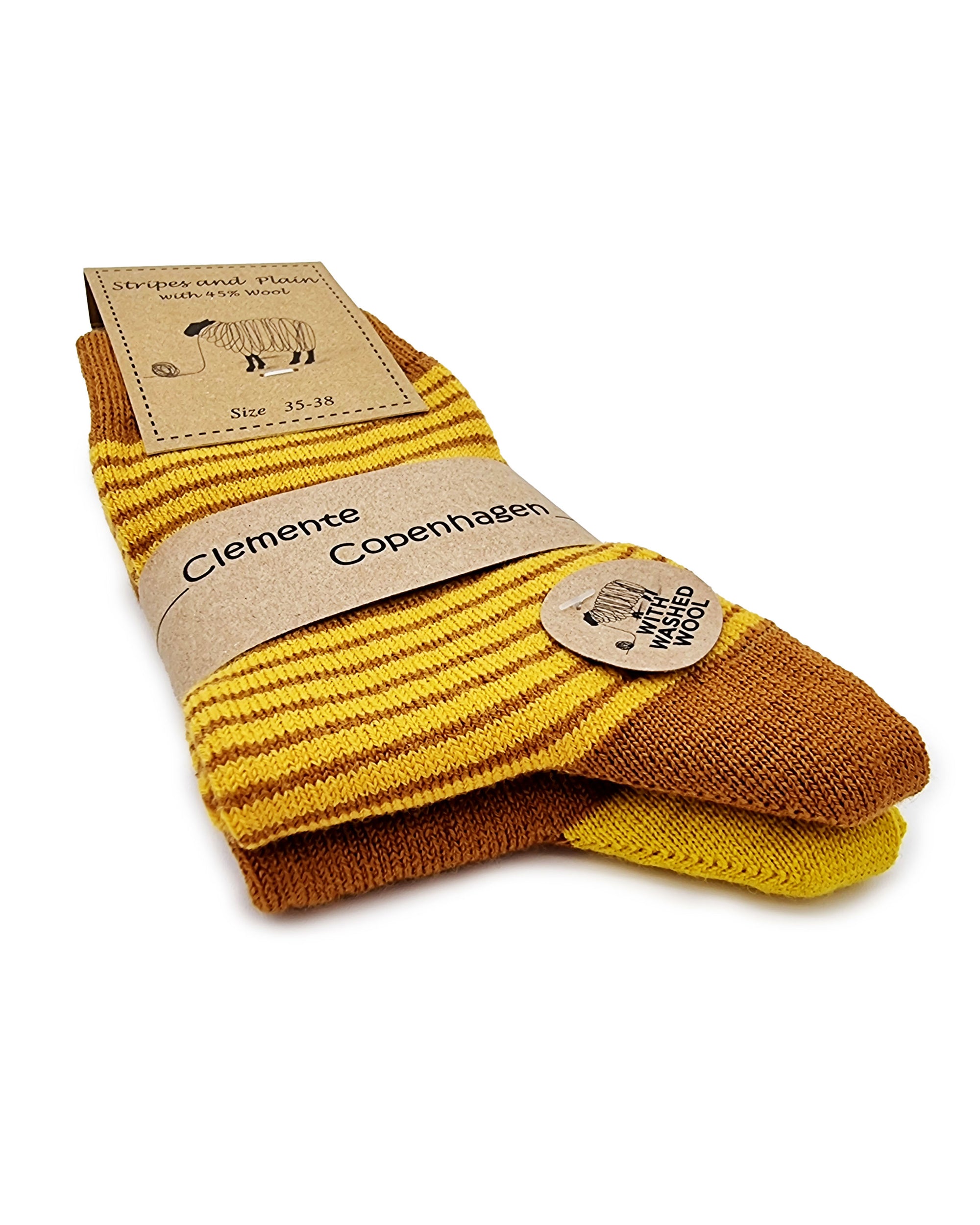 Chaussettes en Laine jaunes, lot de 2 paires