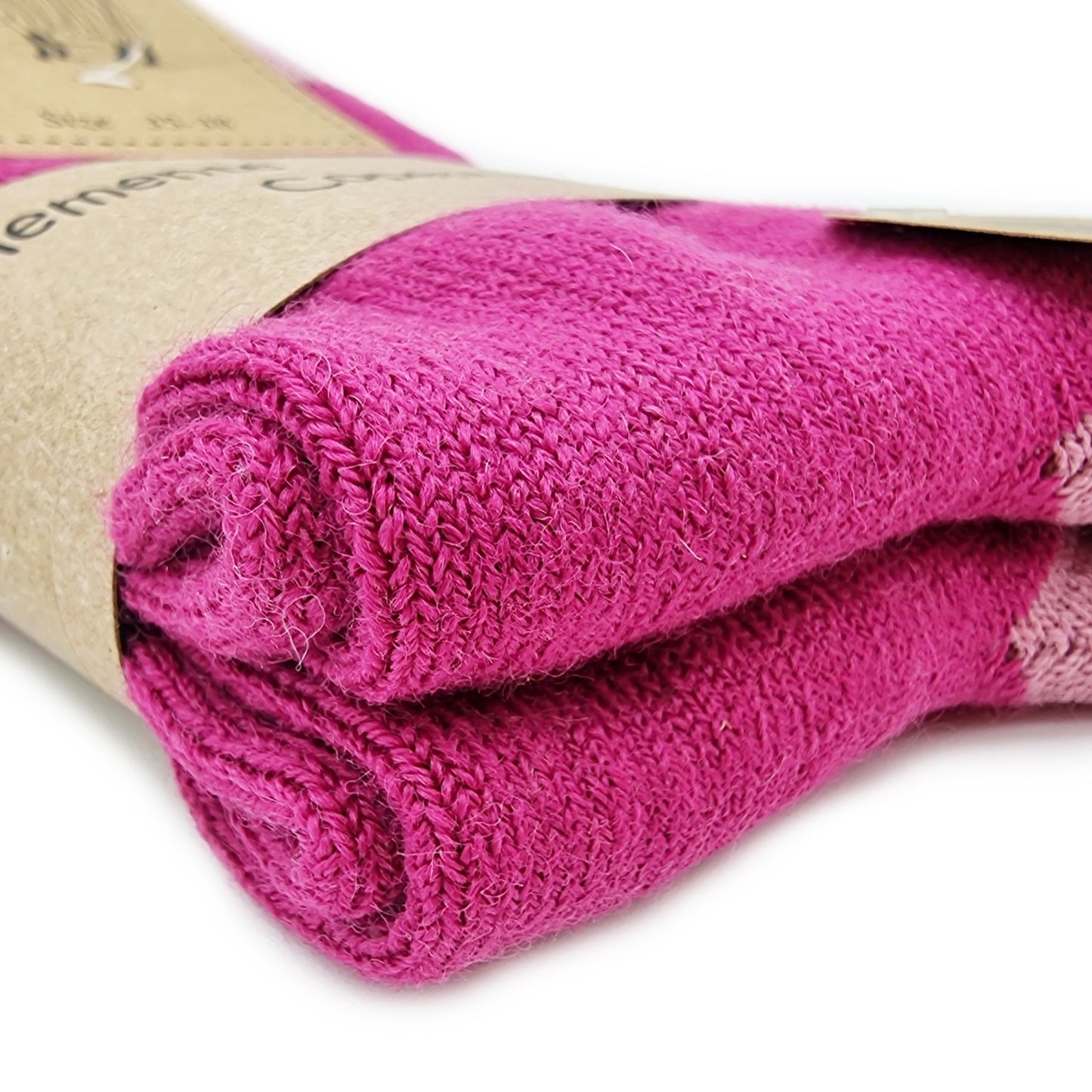 Socks in 45% wool, set of 2 pairs (fuchsia)