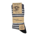 Chaussettes rayées en laine d'alpaga, 2 paires (gris)
