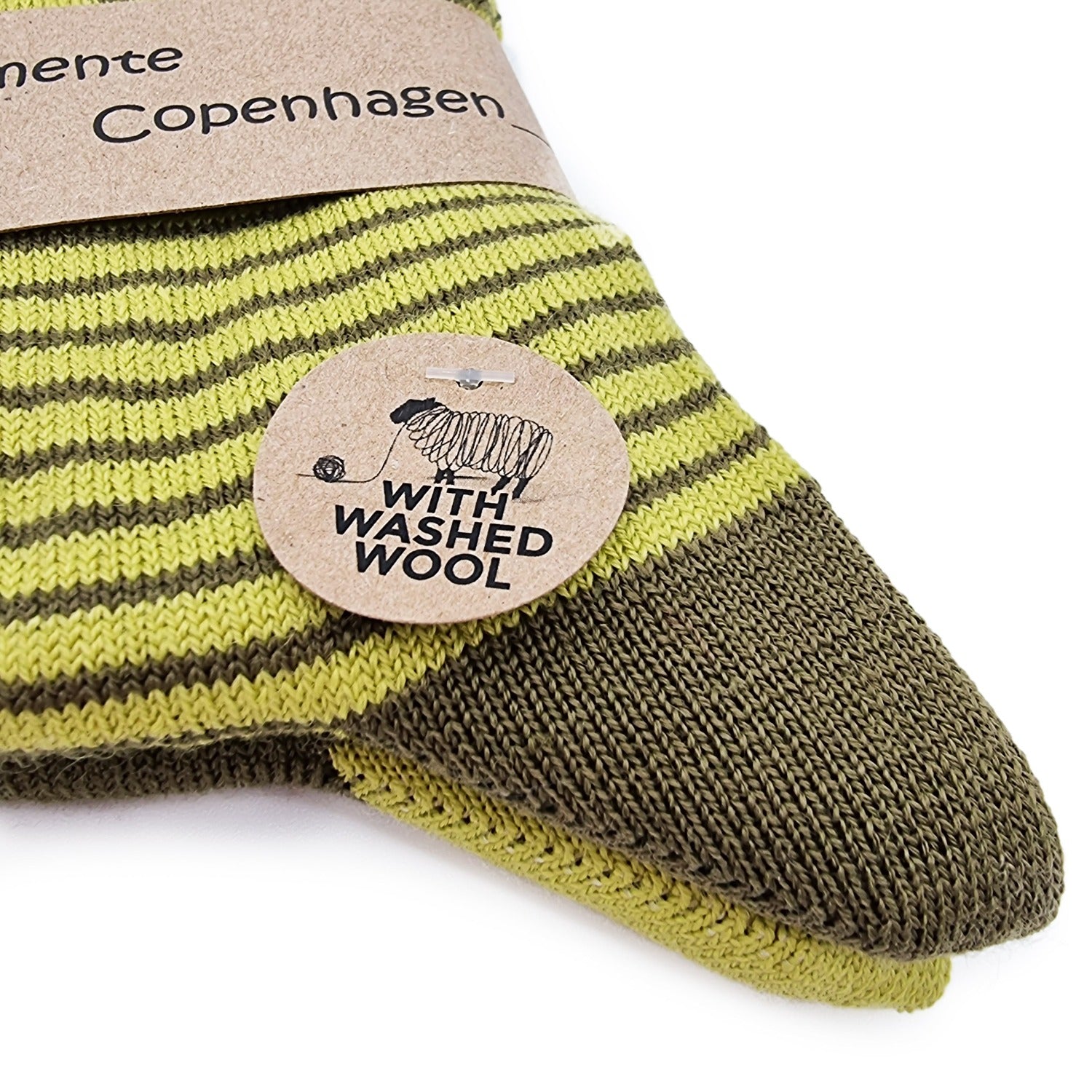 Chaussettes en Laine vert olive, lot de 2 paires