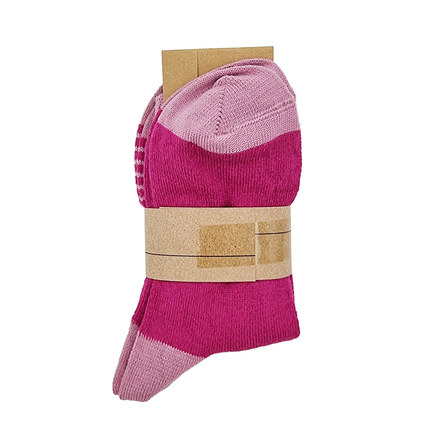Chaussettes en Laine roses rayées, lot de 2 paires