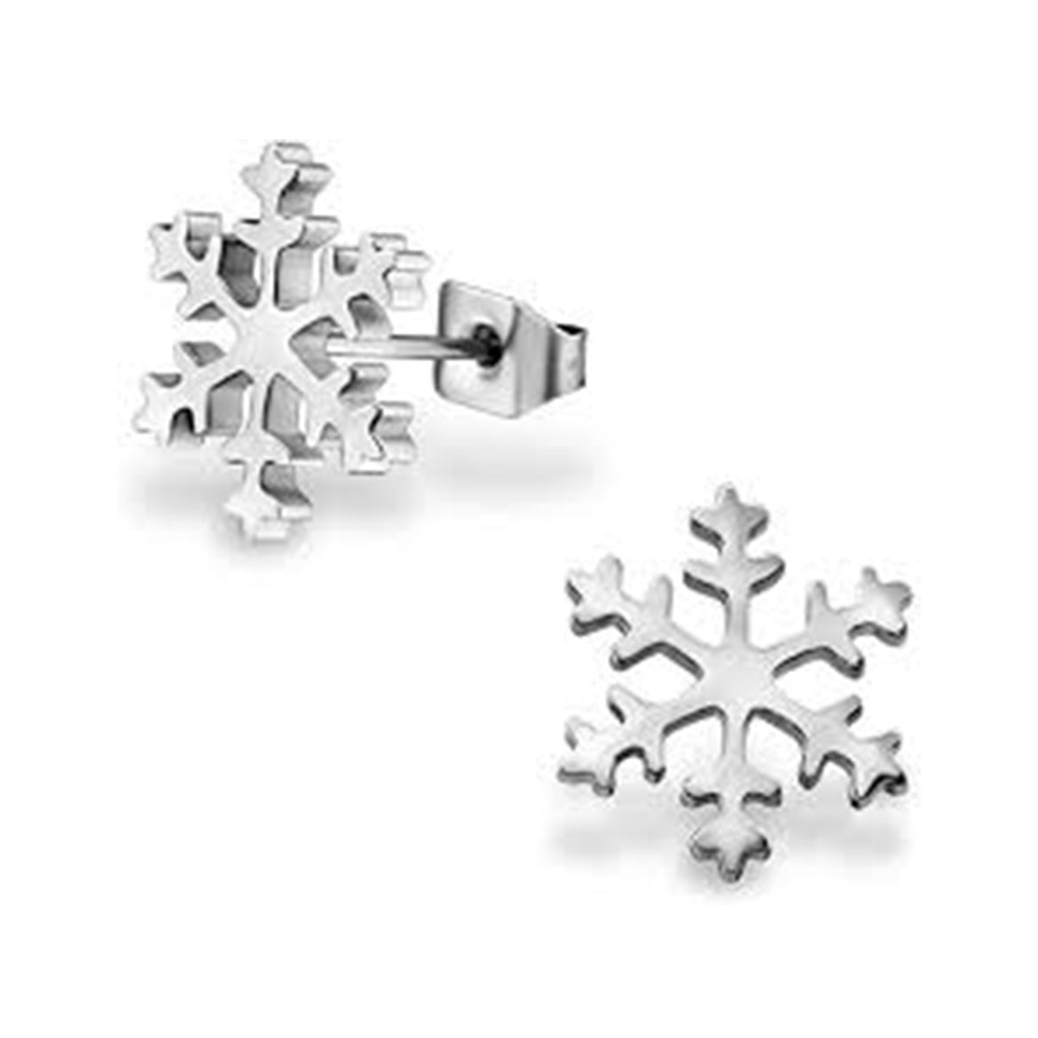 Boucles d'Oreilles clous "Flocons de neige"