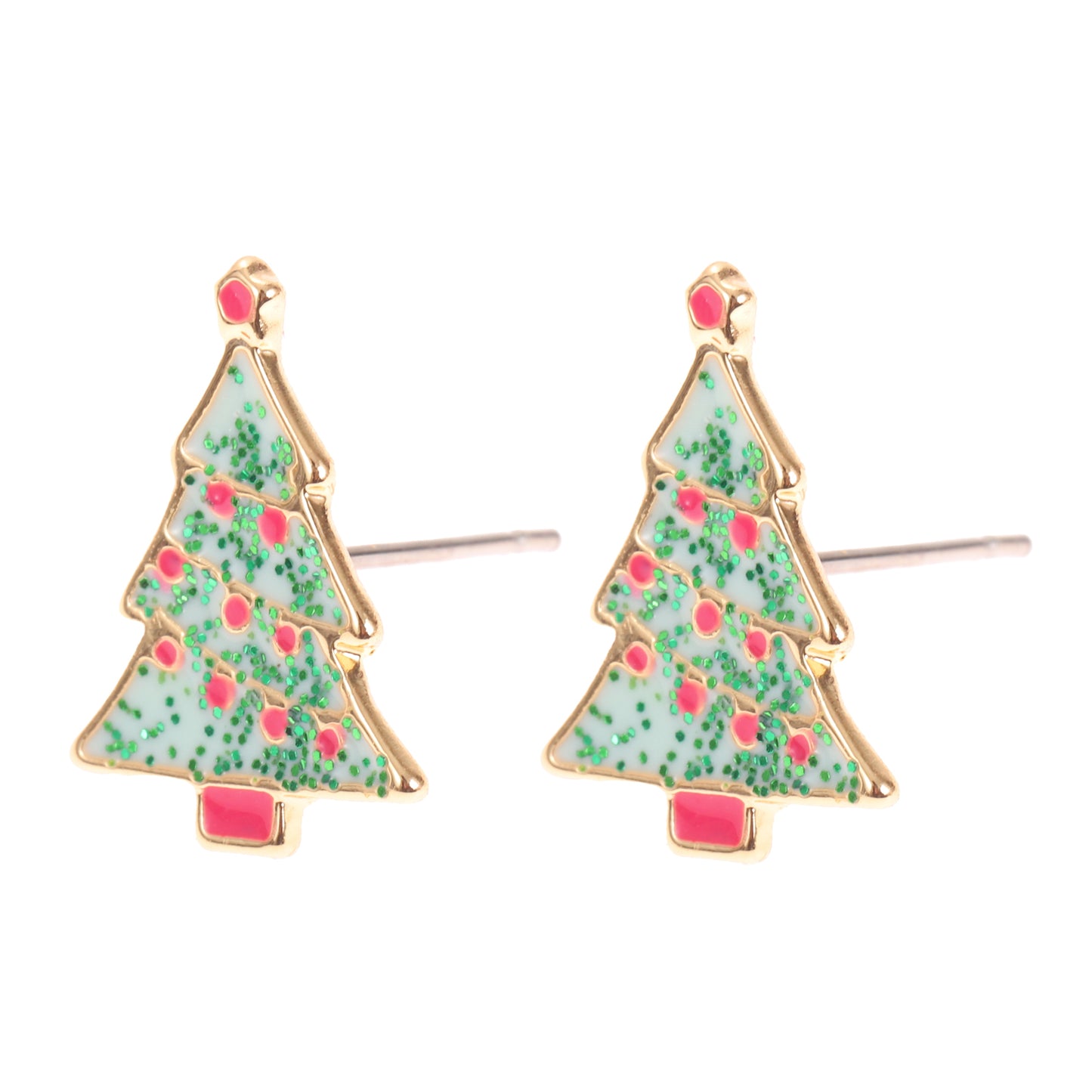 Boucles d'Oreilles clous "Arbres de Noël"