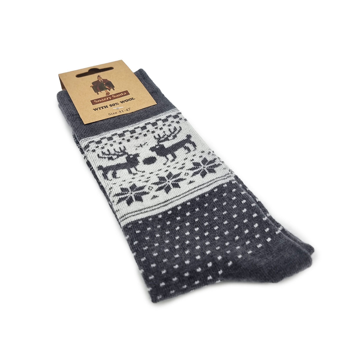 Chaussettes en laine "Les rennes"