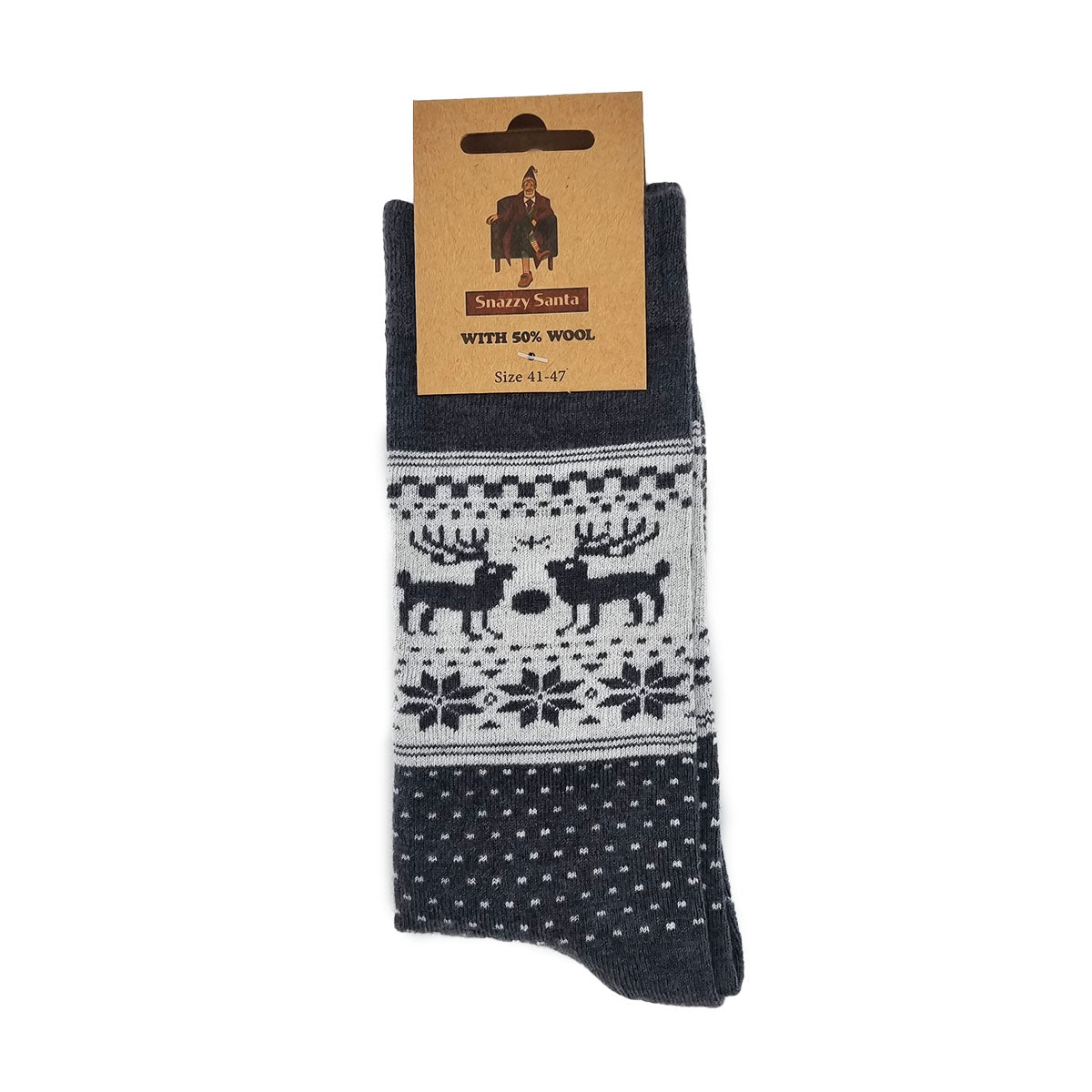 "Reindeer" wool socks