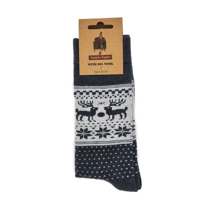 Chaussettes en laine "Les rennes"