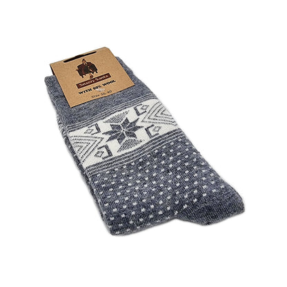 Wool socks "Snowflakes"