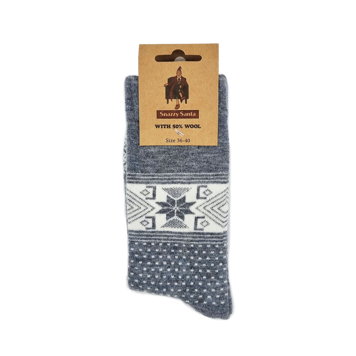 Wool socks "Snowflakes"