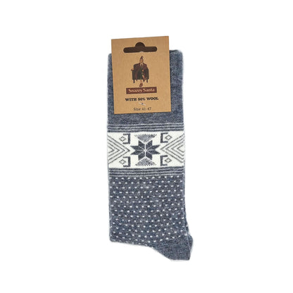 Wool socks "Snowflakes"