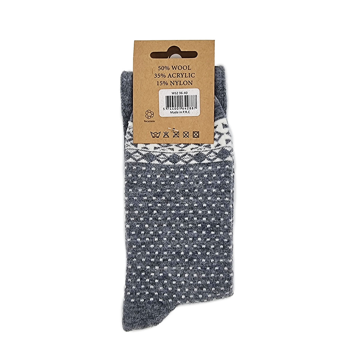 Wool socks "Snowflakes"