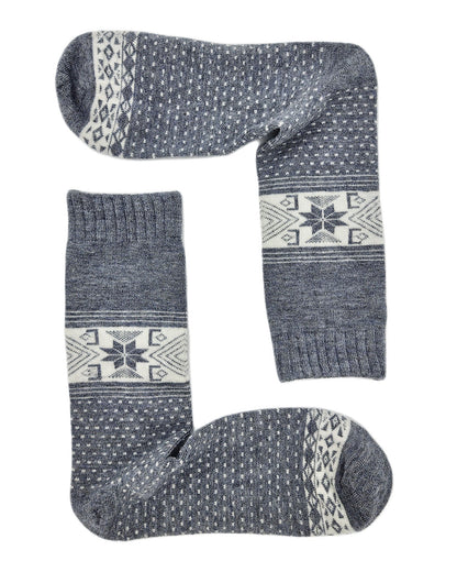 Wool socks "Snowflakes"