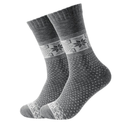 Wool socks "Snowflakes"