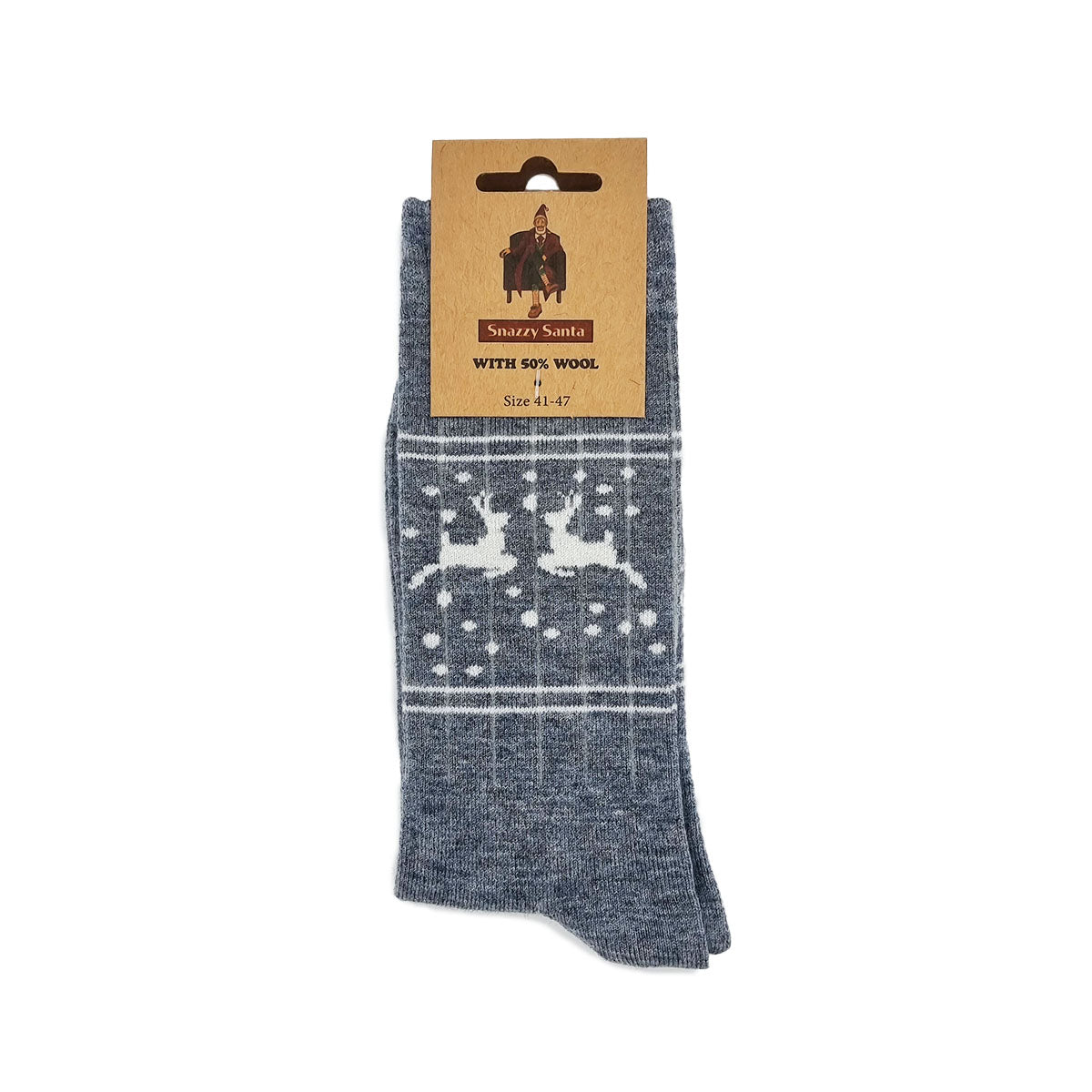 "2 reindeer" wool socks