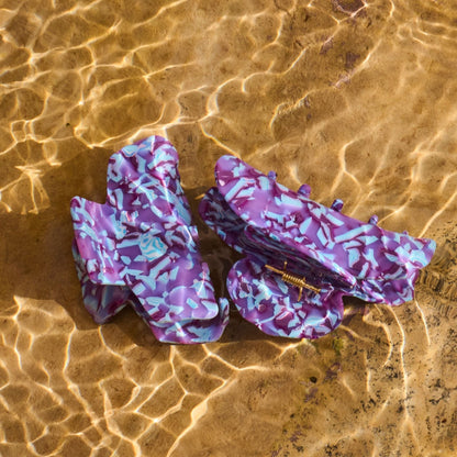 Hair clip "Megan", purple/blue
