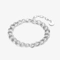 "Laurelle" silver plated link bracelet