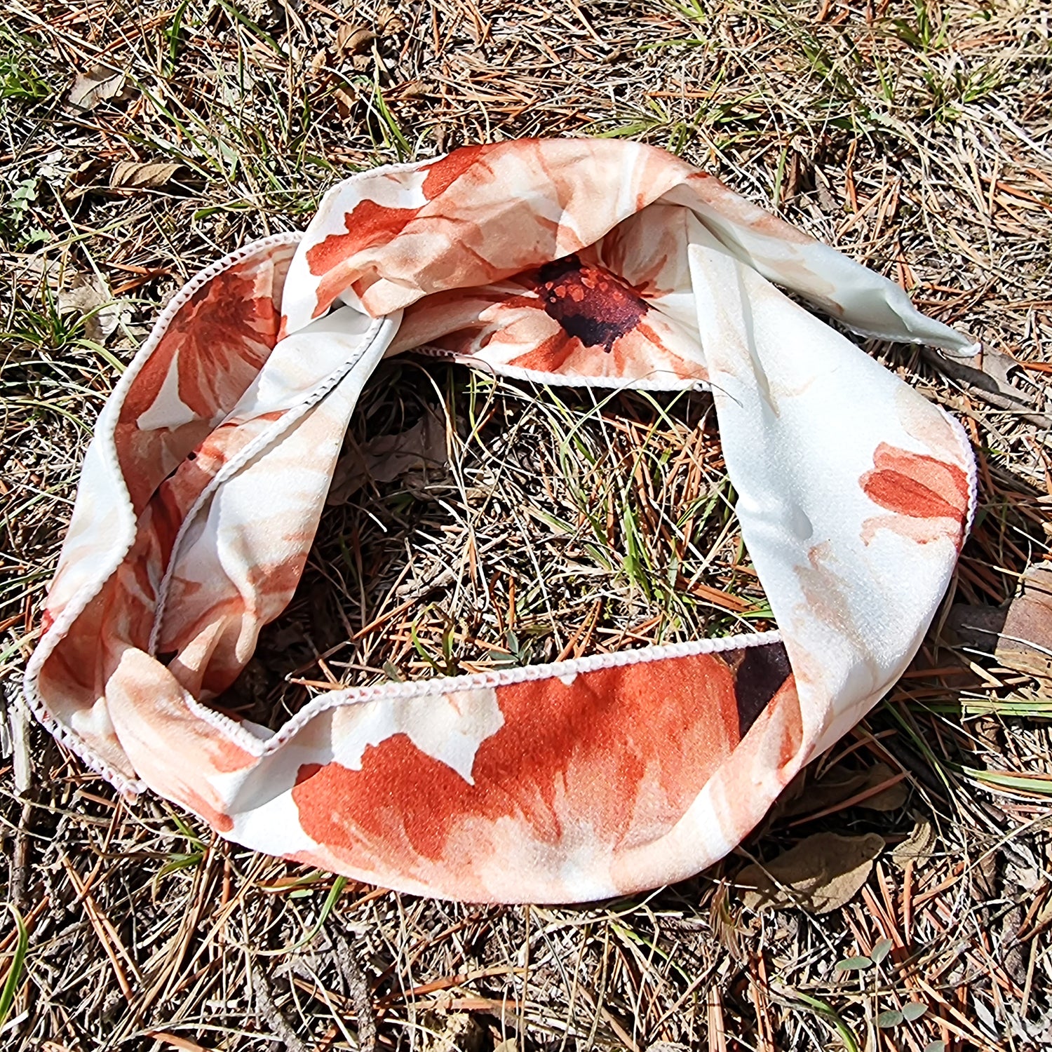 Bandeau avec un fil métallique "Giselle", orange