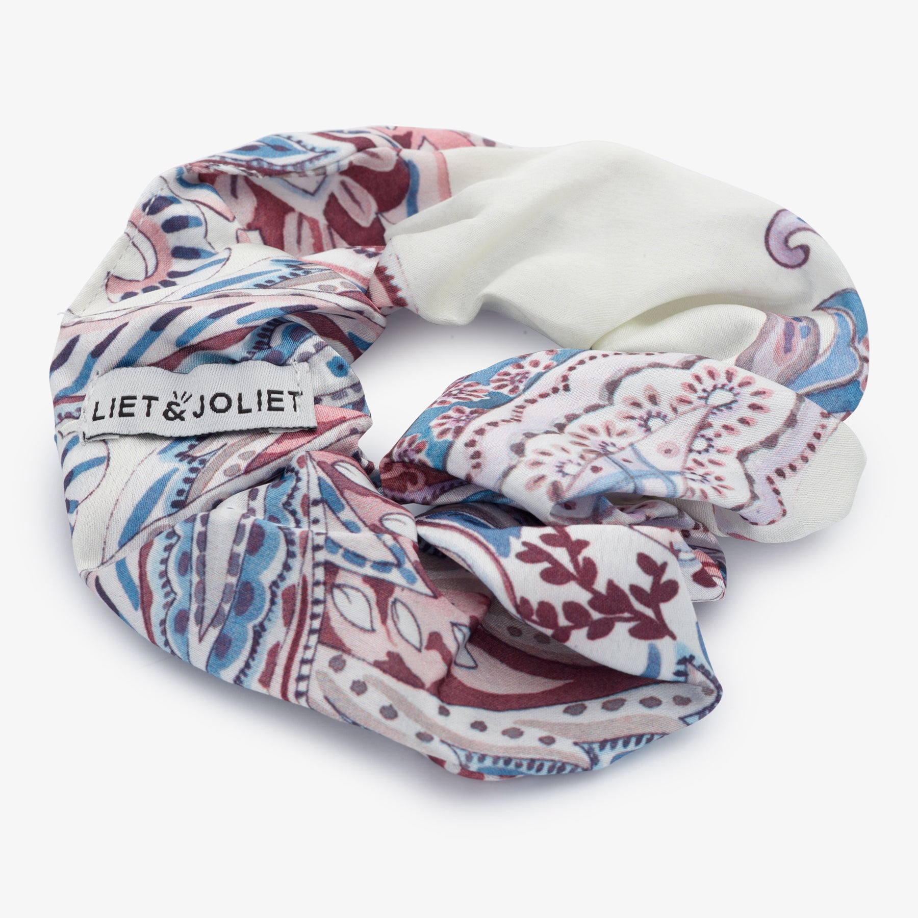 Scrunchie "Romantic" blue/white