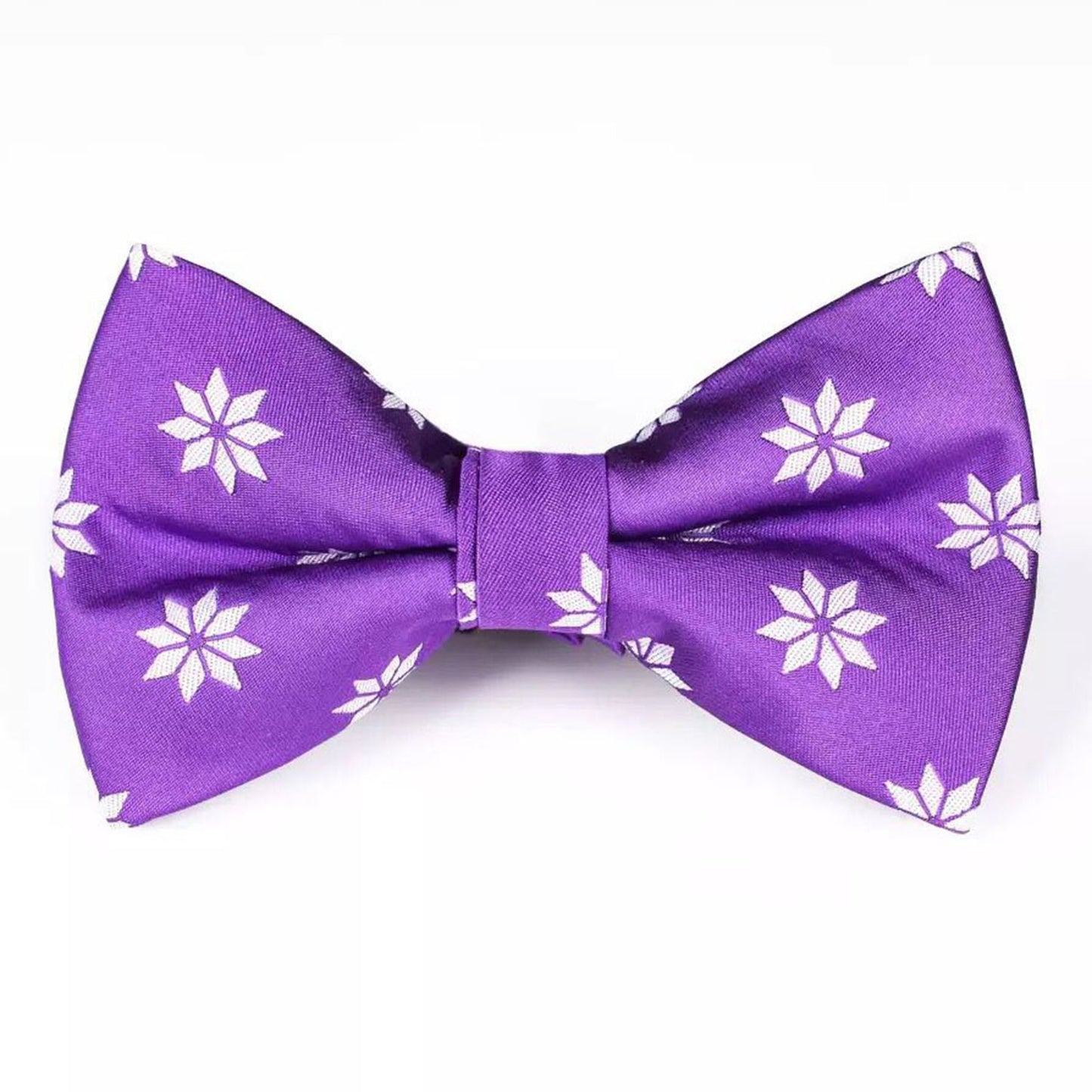 Noeud Papillon de Noël "Violet avec des flocons de neige"