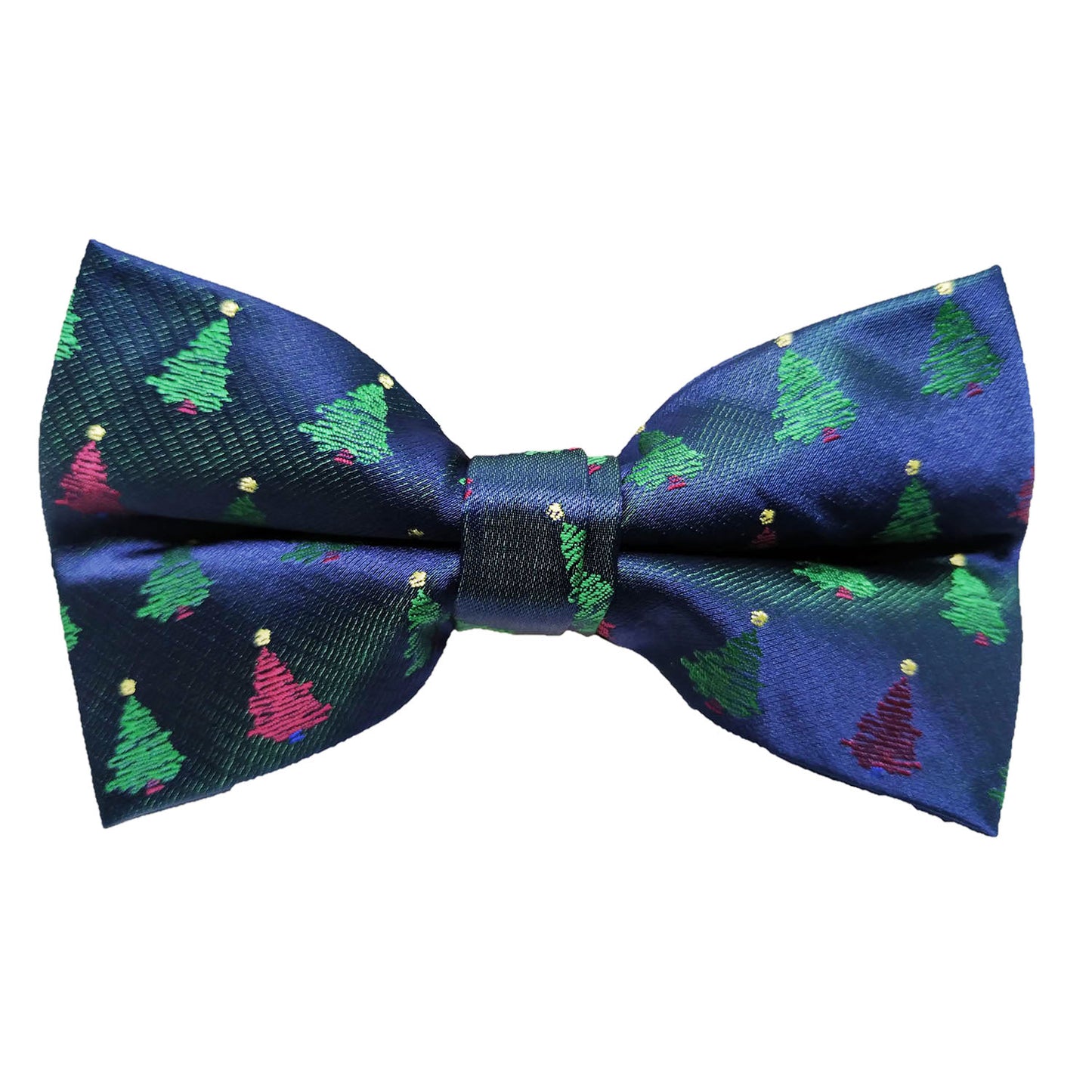 Christmas bowtie "Blue with Christmas trees"