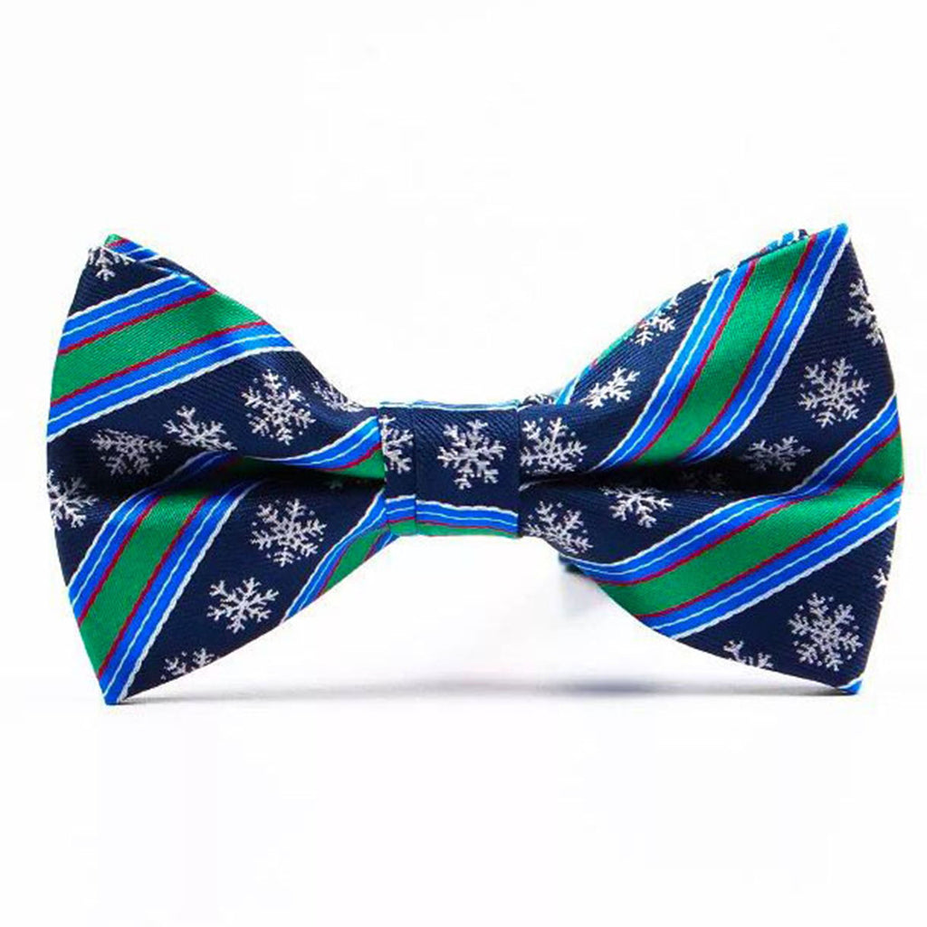 Christmas Bowtie "Stripes and Snowflakes"
