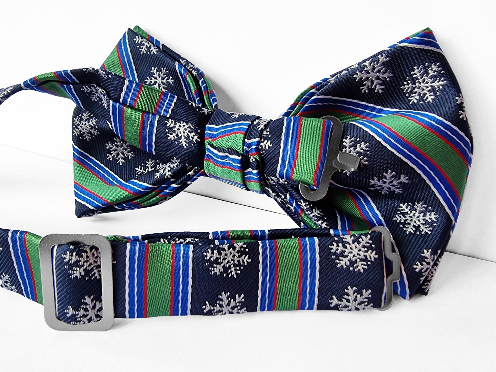 Christmas Bowtie "Stripes and Snowflakes"