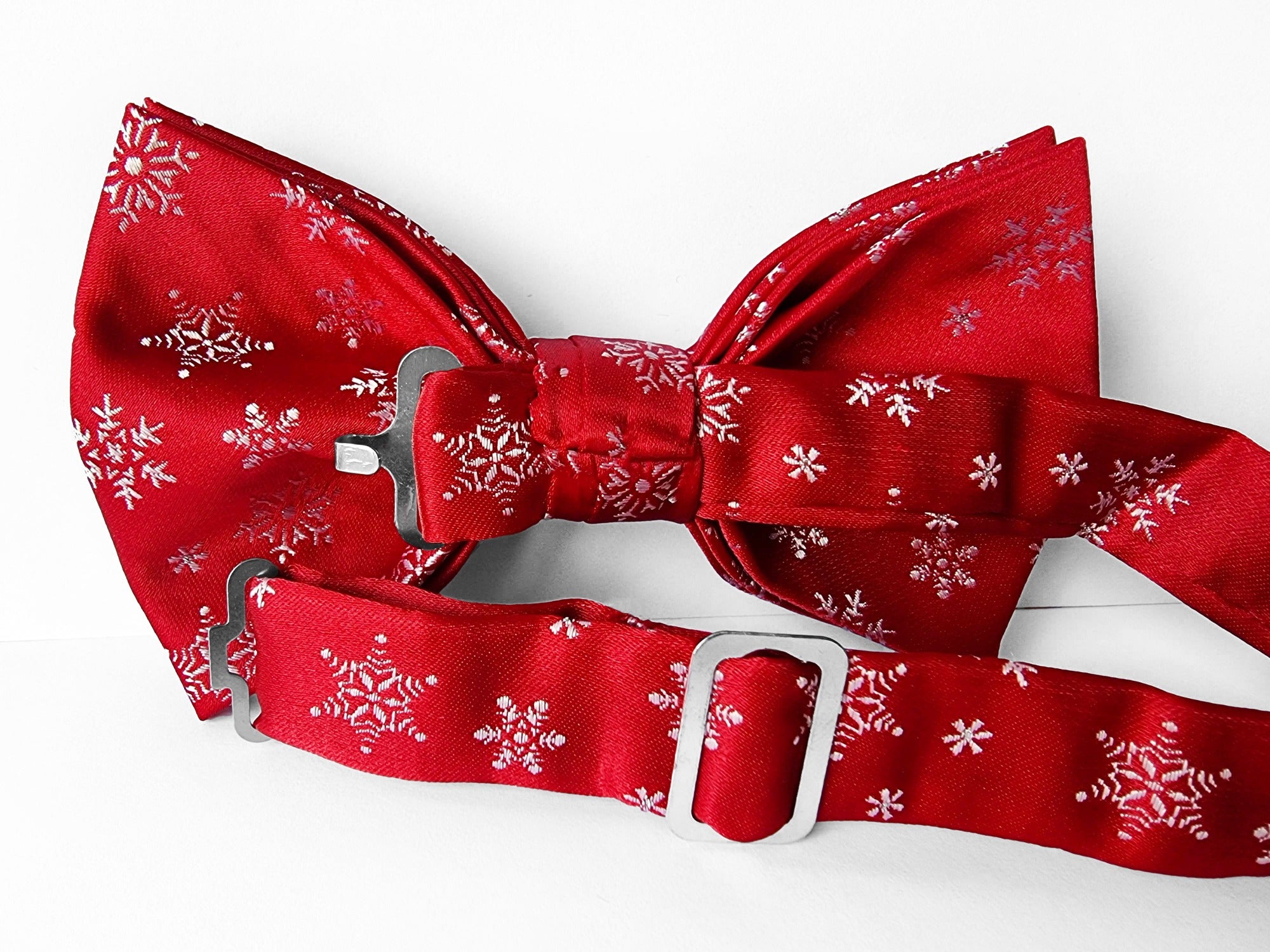 Noeud Papillon de Noël "Flocons de Neige"