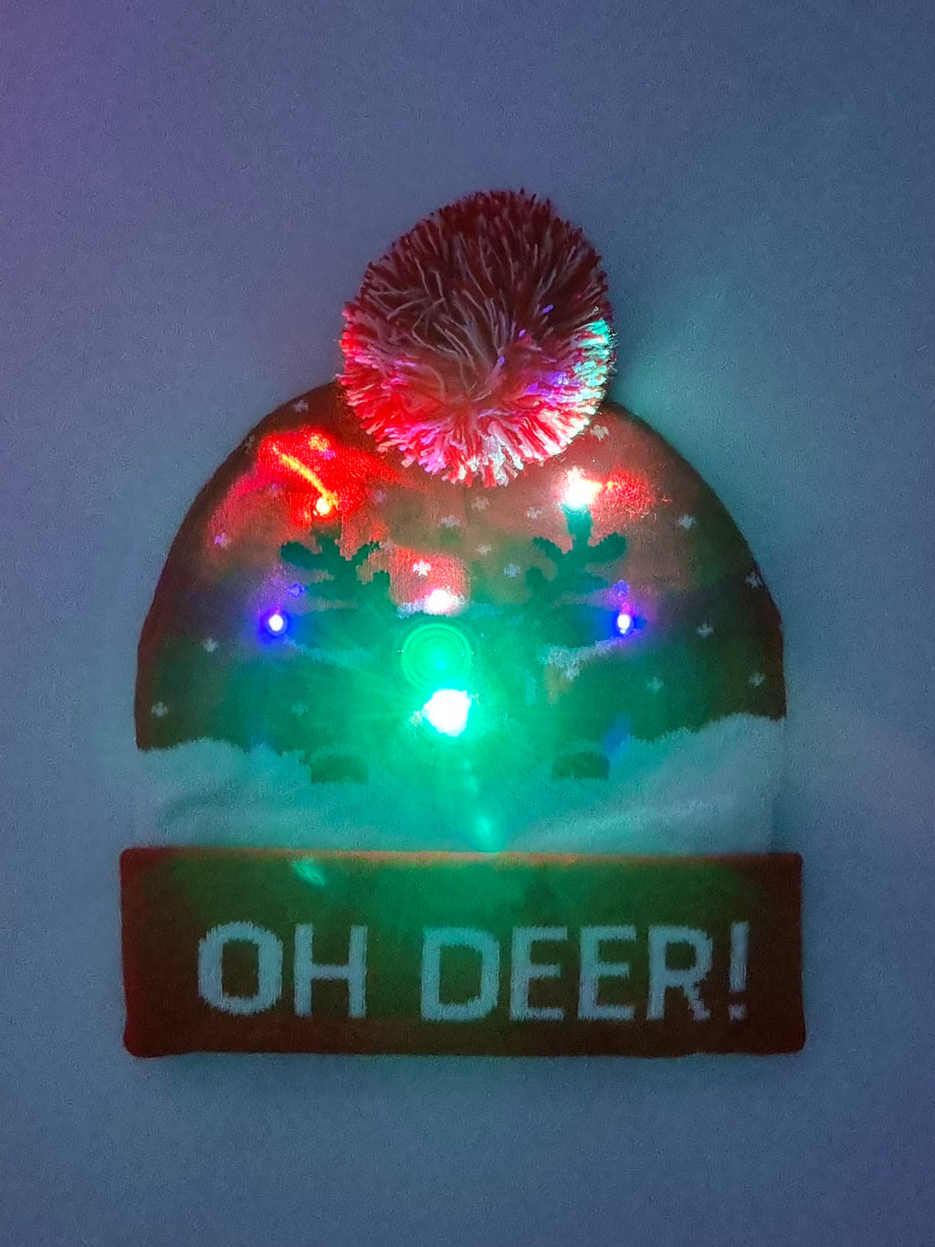 Bonnet de Noël clignotant "Oh Deer!"