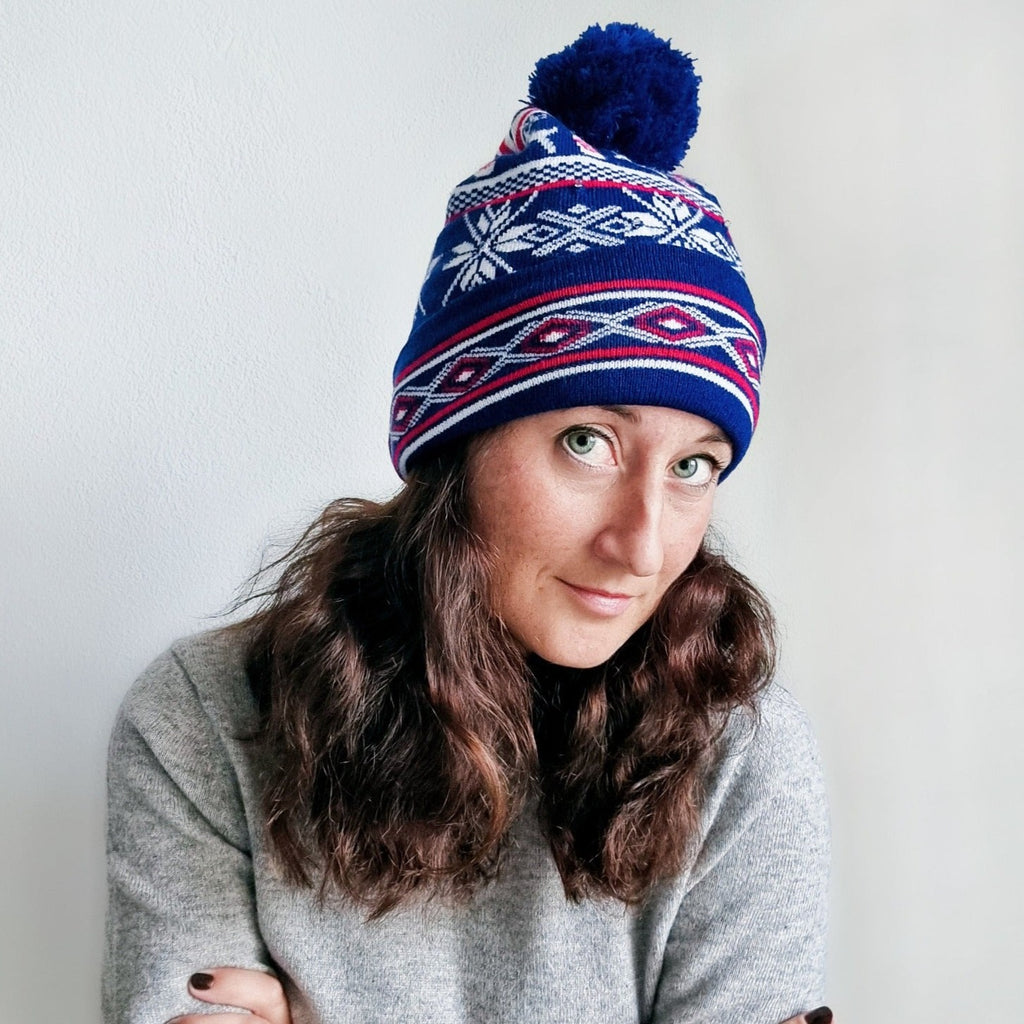 Bonnet de Noël clignotant "Bleu Classic"