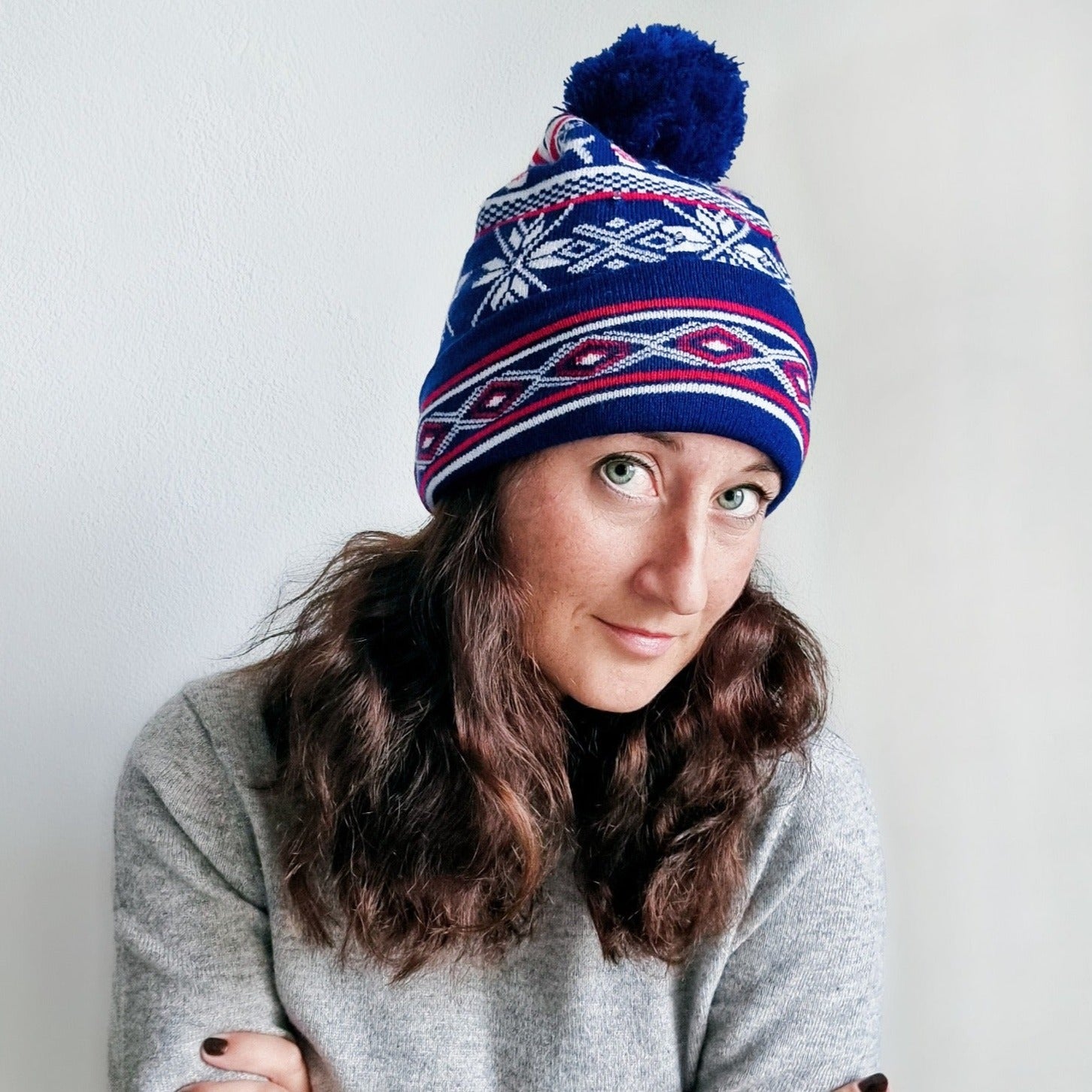 Bonnet de Noël clignotant "Bleu Classic"
