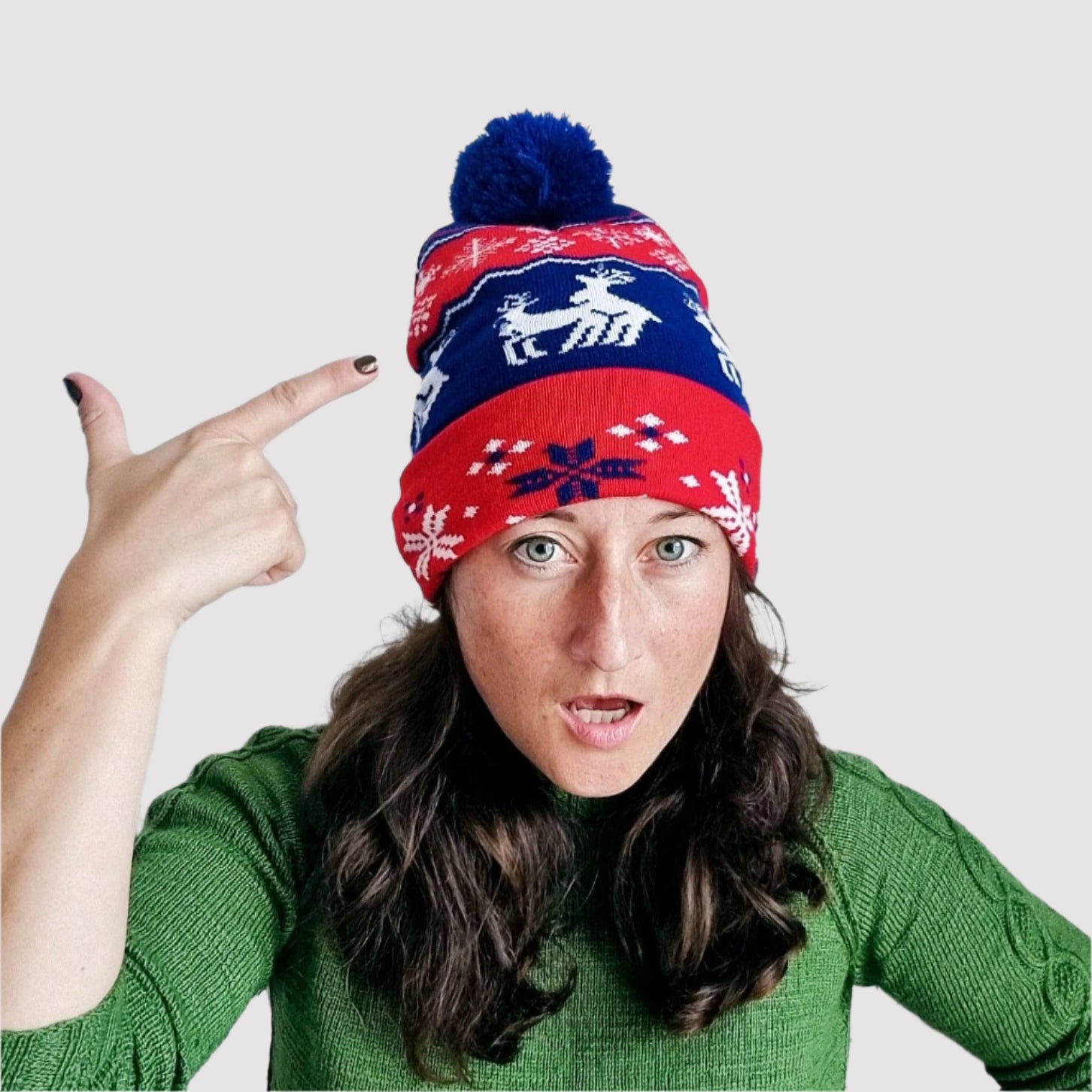 Bonnet de Noël clignotant "The making of Rudolph"