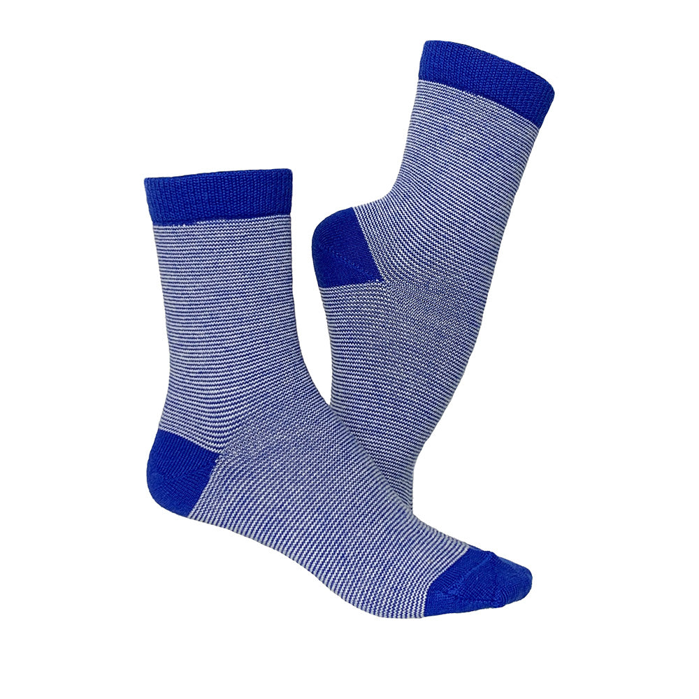 Chaussettes en Laine à rayures bleues, lot de 2 paires