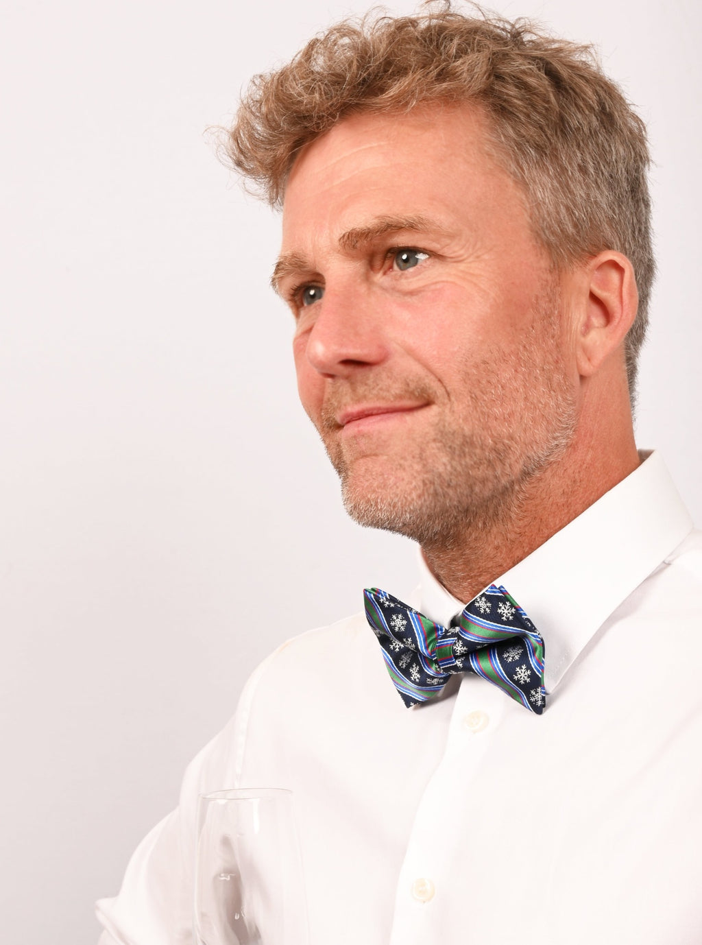 Christmas Bowtie "Stripes and Snowflakes"