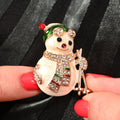 Broche de Noël "Le Bonhomme de Neige"