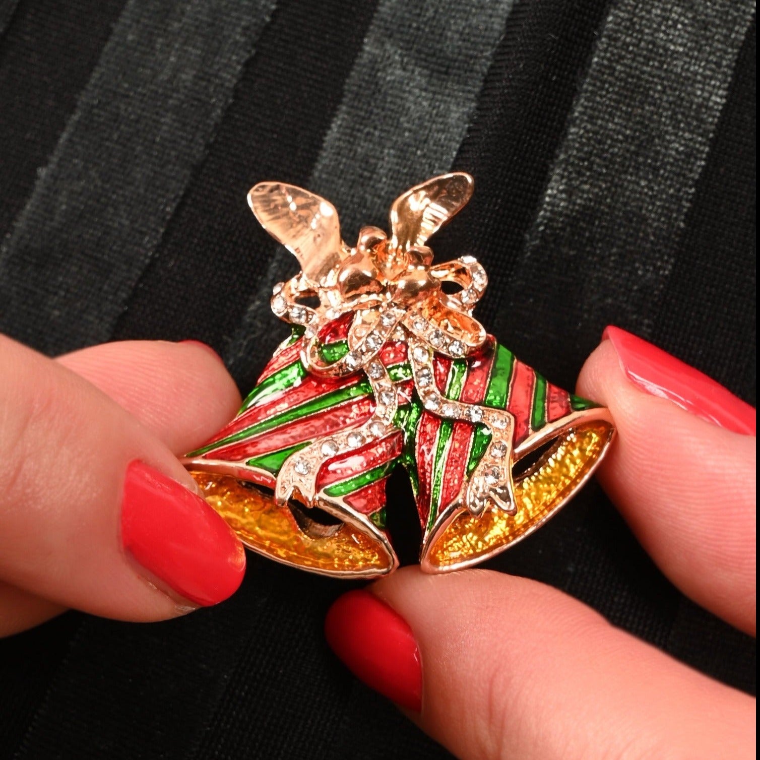 Broche de Noël "Les Cloches de Noël"