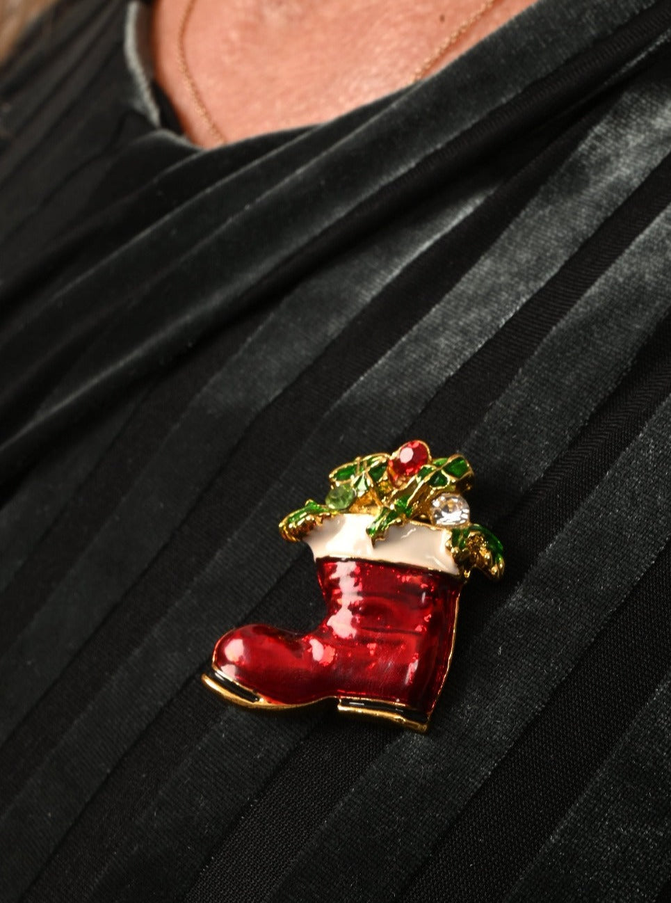 Broche de Noël "Les Bottes"
