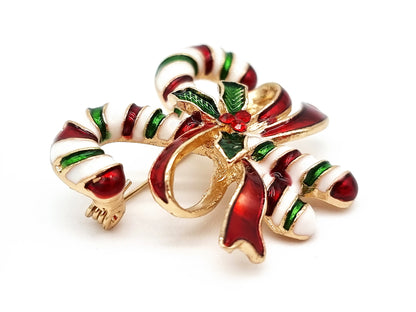 Christmas brooch "Candy Canes"