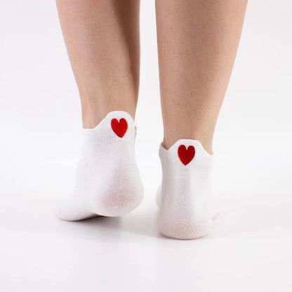 Short socks "Red hearts"