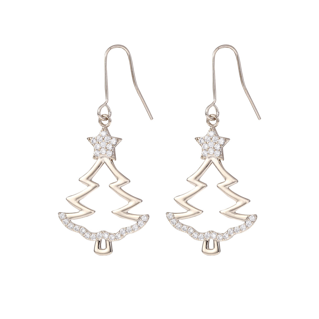 Christmas Earrings "Decorated X-mas trees"