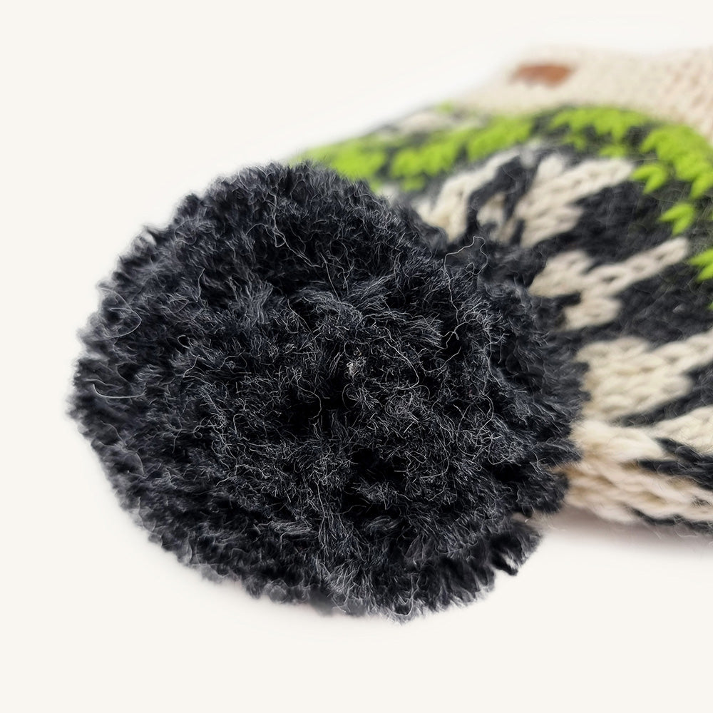 Bonnet unisex "Skaane" en Laine d'Agneau vert